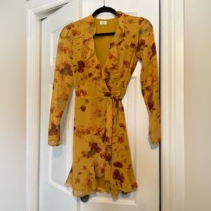 Wilfred floral mini wrap dress